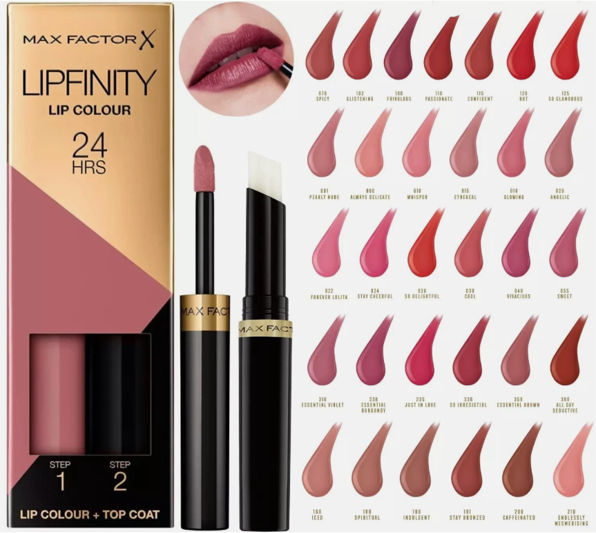 Max Factor Lipfinity 24HR Lip Colour Lipstick *Select Your Shade *