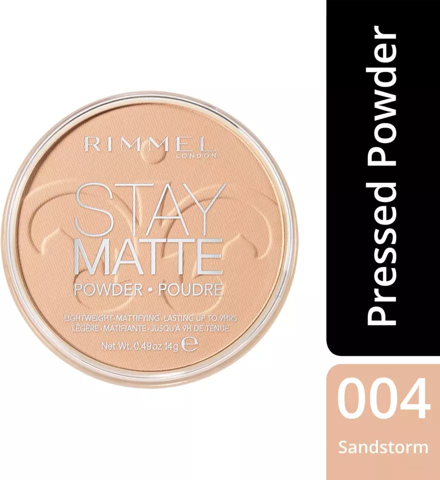 Rimmel London Stay Matte Pressed Powder, 004 Sandstorm, 14g